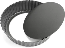 9.5" X 2" Nonstick Tart Pan Quiche Pan Pie Pan with Removable Bottom