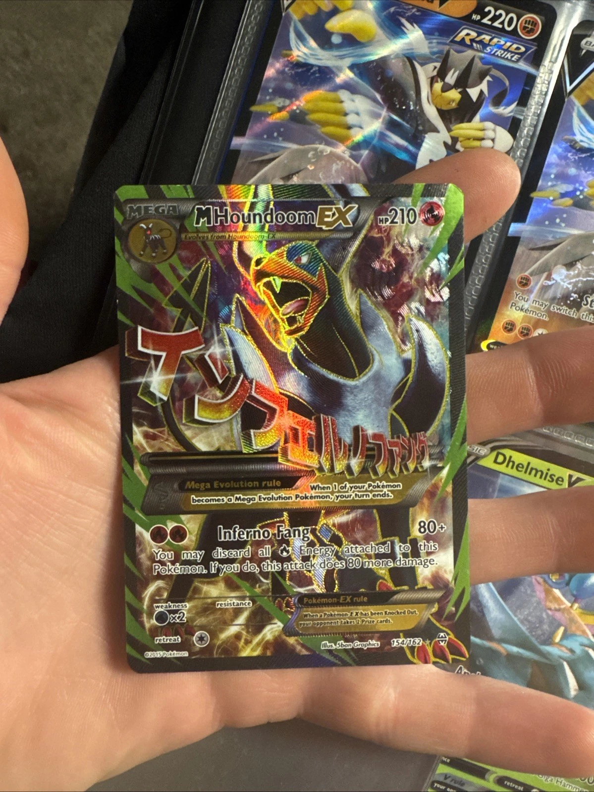 M Houndoom EX Full Art Holo Card 154/162 Breakthrough, Lightly Played