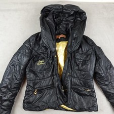 Apple Bottoms Puffer Jacket Womens L Black Ho...