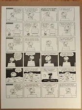 NASA Space Poster Snoopy Peanuts Comic Sheet Excellent Large 22" x 17" Size 