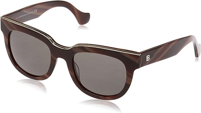 Balenciaga BA60 64A Brown Square Gray Non-Polarized 52-21  display picture 2