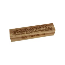 Pile of Creepy Skulls Skeleton Bones Spooky Halloween Rectangle Rubber Stamp