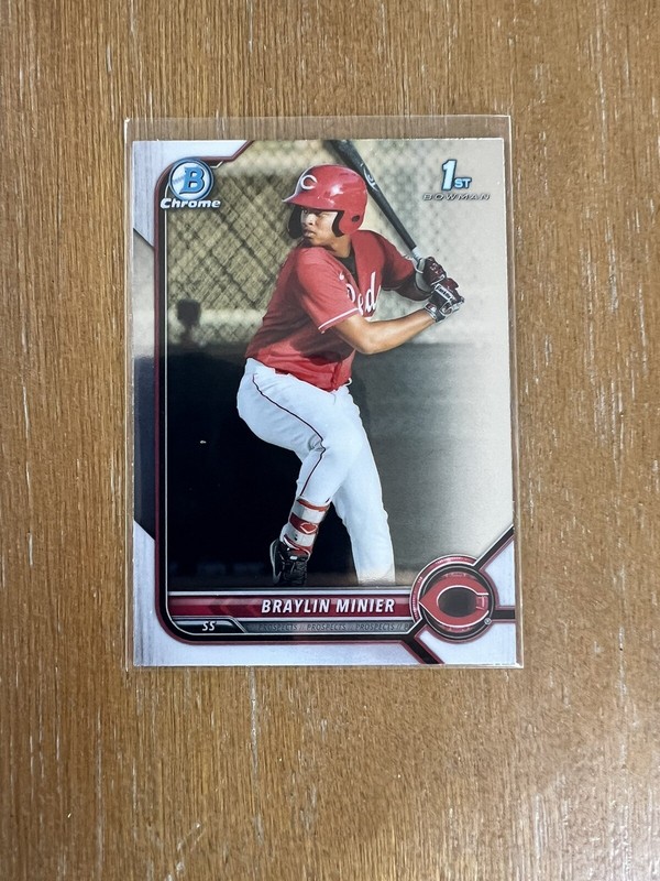2022 1st Bowman Chrome Braylon Minier #BCP-93 Cincinnati Reds RC