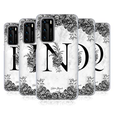 OFFICIAL NATURE MAGICK B&W MARBLE MONOGRAM 2 SOFT GEL CASE FOR HUAWEI PHONES 4