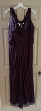 David's Bridal Bridesmaid Dress Size 20 Color Plum