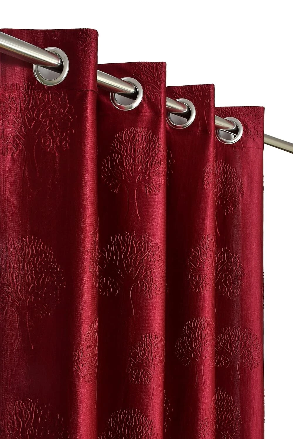 New 2 Piece Eyelet Polyester Door Curtain Set - 7 feet