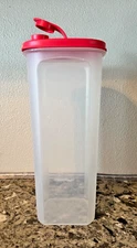 Tupperware Slim Line Pitcher 8 cups / 2L  Clear/pinkish color  seal #2
