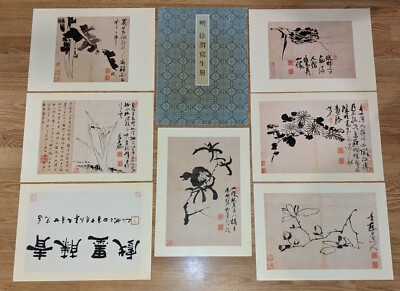 XU WEI 徐渭 National Palace Museum MING DYNASTY ink wash LOT OF 6 prints 1978 Hsu