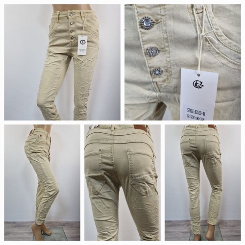 Karostar: TREND Boyfriend Baggy Jeans Hose 4 Farben Knopfleiste Gr. 38 - 48 - Bild 24 von 29