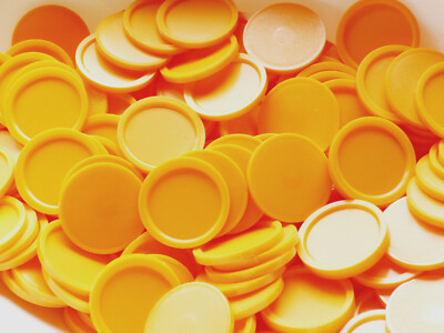 5 - 5.000 Einkaufswagenchips, Wertmarken, Pfandmarken, orange
