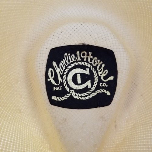 Charlie 1 Horse Hat Co Straw Cowboy Hat Western Rodeo 22.5 inches Medium Small ? - Picture 3 of 8
