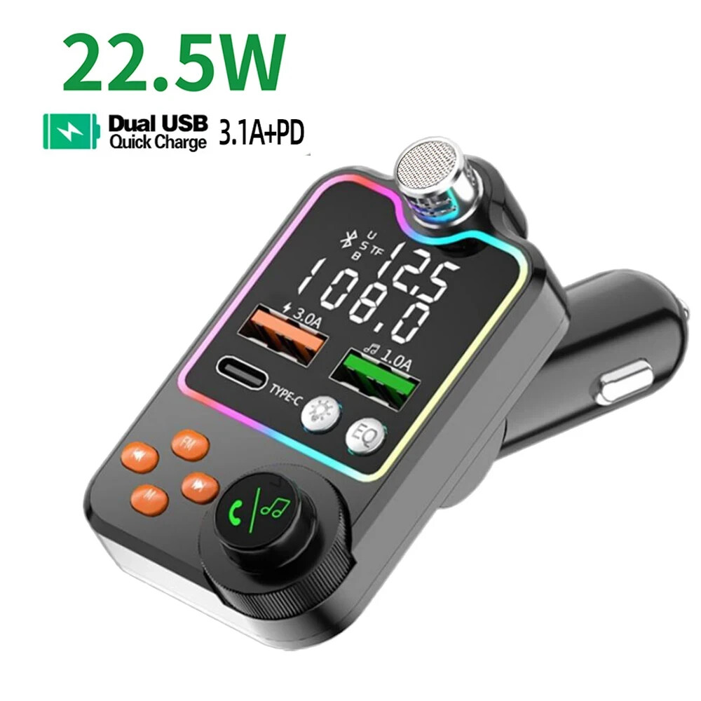 Transmetteur Bluetooth FM autoradio avec double port USB pour charger votre smartphone