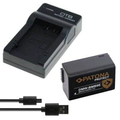 OTB PATONA Akku + USB-Ladegerät für Panasonic Lumix DC-FZ82, DC-FZ82D, DC-FZ83 - DMW-BMB9-E