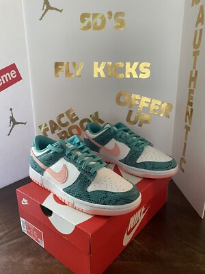 Nike Dunk Low Washed Teal/Bl Coral Size 11