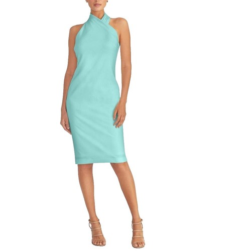 Rachel Roy Dress Womens XXL White Halter Sleeveless Midi Sheath Cutout NWT  | eBay