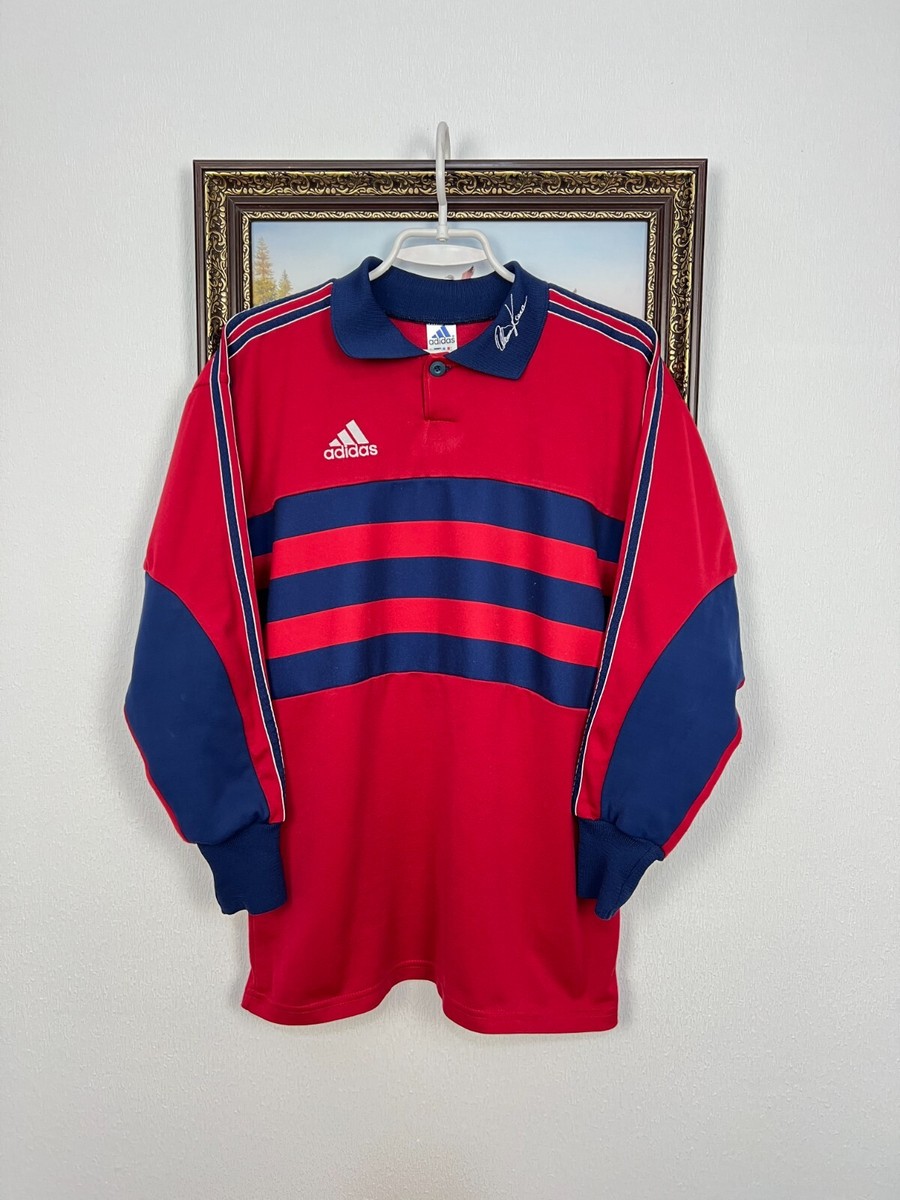 90s 激レア‼️adidas FCバイエルン・ミュンヘン シャツ万国旗 Vintage 90s Adidas Oliver Kahn Goalkeeper Template Shirt Bayern