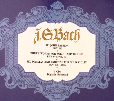 Smithsonian Bach Box by James Weaver, Jeffrey Thomas, Jaap Schröder 5CD SET 2572