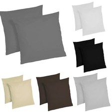 2 Set Kissenbezug Kissenhülle UNI Baumwolle Kissen 40x40 40x80 80x80 40x145 NEU