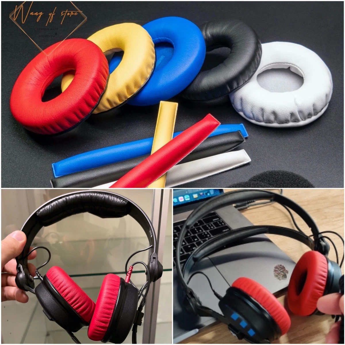 Replacement Ear Pads Cushion Headband For Sennheiser HD25 HD25 1 HME25 HMEC25
