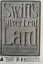 1902 Swift & Co Silver Leaf Lard Americas Standard Chicago St Louis VTG Print Ad