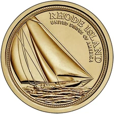 2022-D "RELIANCE YACHT" RHODE ISLAND  INNOVATION DOLLAR 1-COIN FREE SHIP