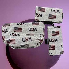 Dixie Bags Patriotic U.S.A. set 3 pezzi custodia occhiali pochette e copertina libretto degli assegni
