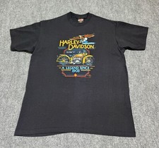 Vintage 1988 Harley Davidson T Shirt Black USA Legend 1930 Model 74 Men  s XL 80s