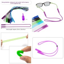 US 12Pc Adjustable Silicone Eye Glasses String Strap Sun Glasses Cord Lanyard
