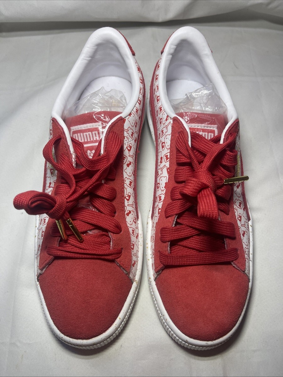 Puma Suede Classic X Hello Kitty Bright Red Size Womens