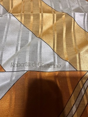Vintage Roberta di Camerino Silk Scarf 22  Square Italy Geometric Print