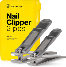 Ultra Sharp Nail Clippers Set - 2 Pack Stainless Steel Fingernail  Toenail Trim