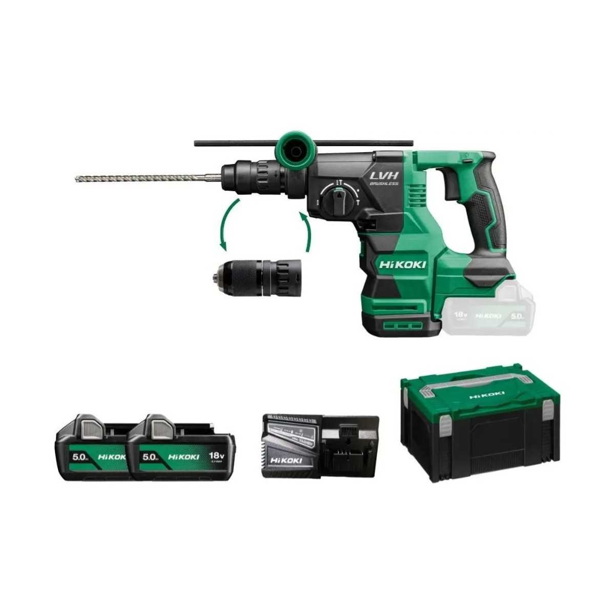 Tassellatore 18V Brushless mandrino intercambiabile DH1826DC WPZ 2 batterie BSL1