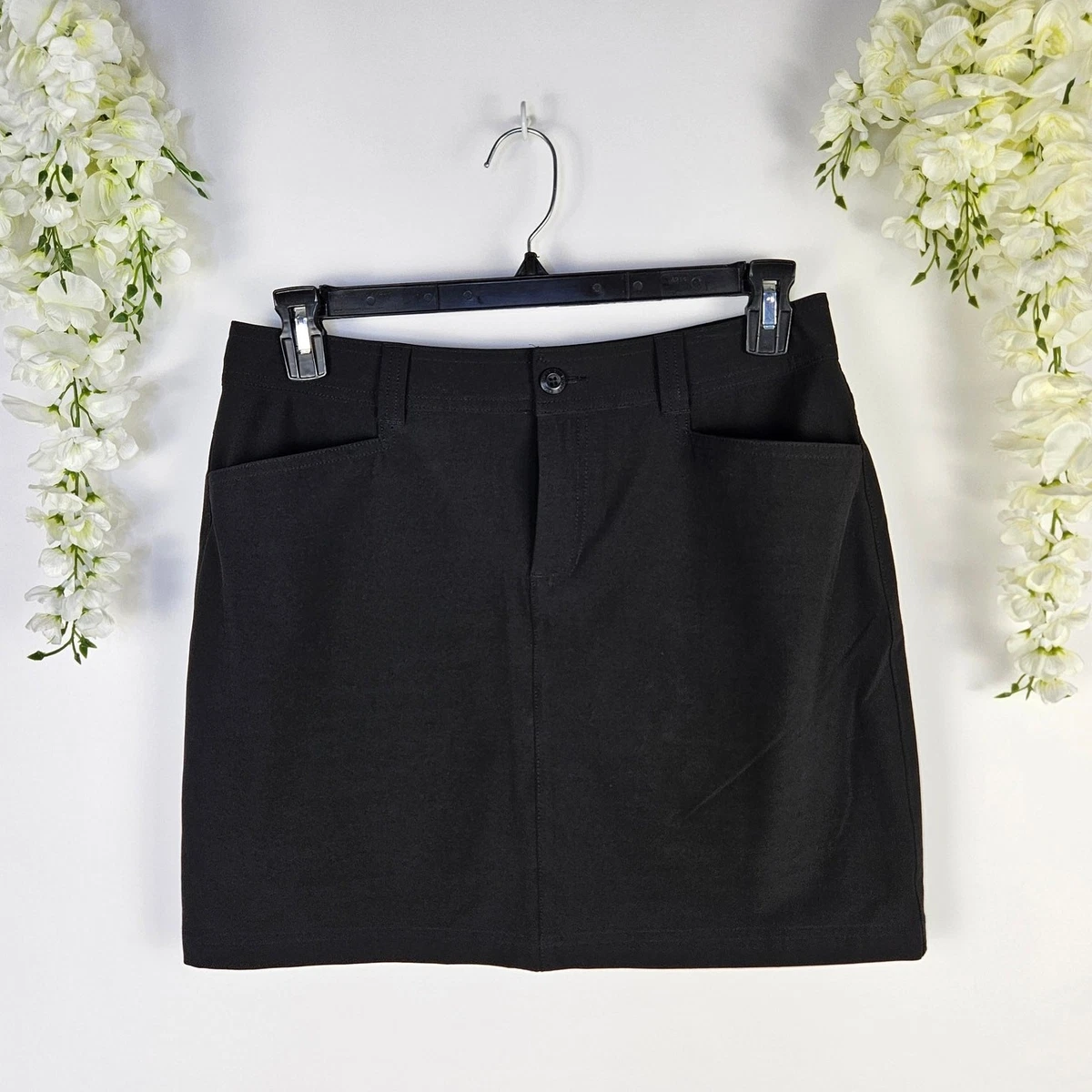 Jupe Skort Eddie Bauer Femme – Noire, Taille 4, Avec Poches Et Extensible