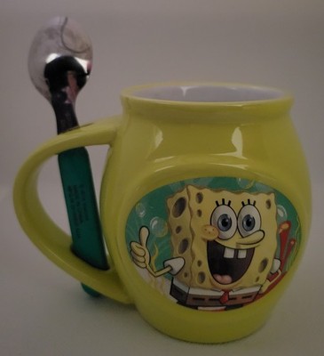SpongeBob SquarePants Mug/Spoon Set, Frankford Candy, Microwave/Dishwasher Safe