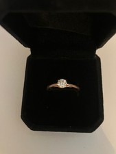 9ct rose gold diamond solitaire ring