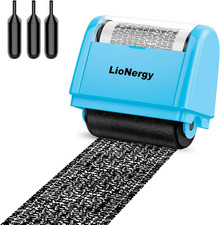 Identity Protection Roller Stamp - Blue with 3 Refills