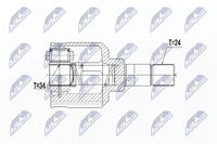 NTY Gelenksatz Antriebswelle NPW-PE-024 FüR Peugeot 308 2 SW THP 110 130 Bluehdi