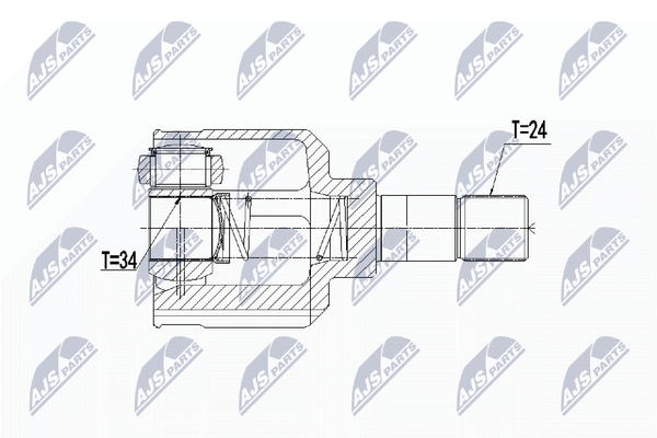 NTY Gelenksatz Antriebswelle NPW-PE-024 FüR Peugeot 308 2 SW THP 110 130 Bluehdi-image