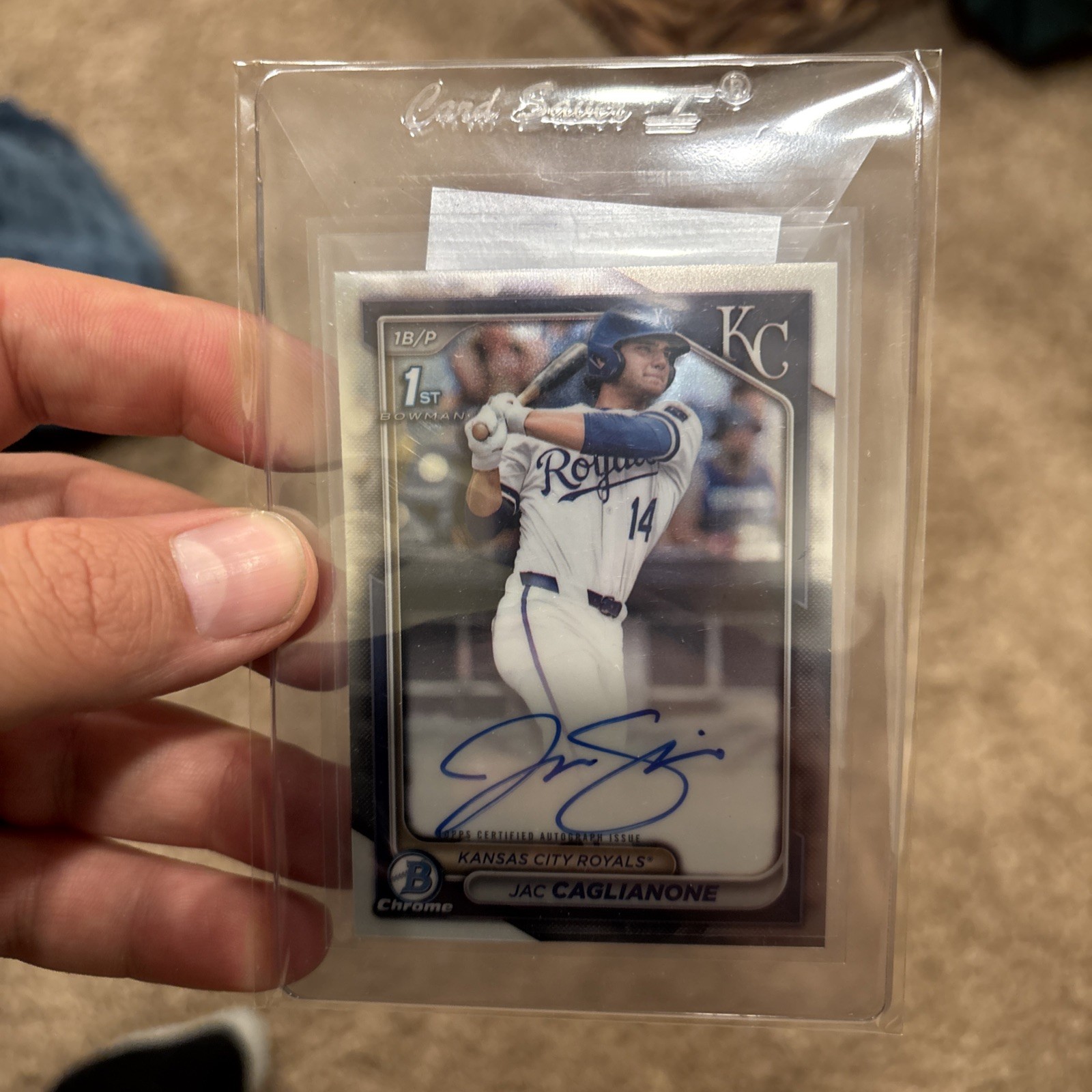 2024 BOWMAN CHROME DRAFT JAC CAGLIANONE 1ST BOWMAN AUTOGRAPH AUTO ROYALS