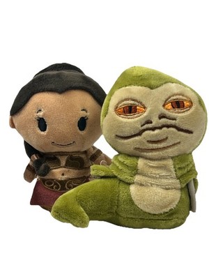 Hallmark itty bittys Princess Leia Jabba Plush Star Wars Comic Con 2016 Set