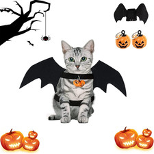 Ali Di Pipistrello Halloween per Cane E Gatto, Costume Da Pipistrello Con Zucca 