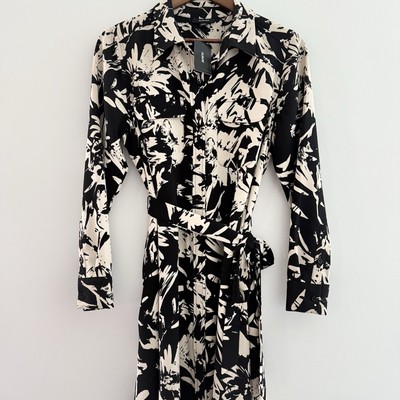 NWT Alfani Shirtdress, Women's Long-sleeve Belted with Pockets, Sz M