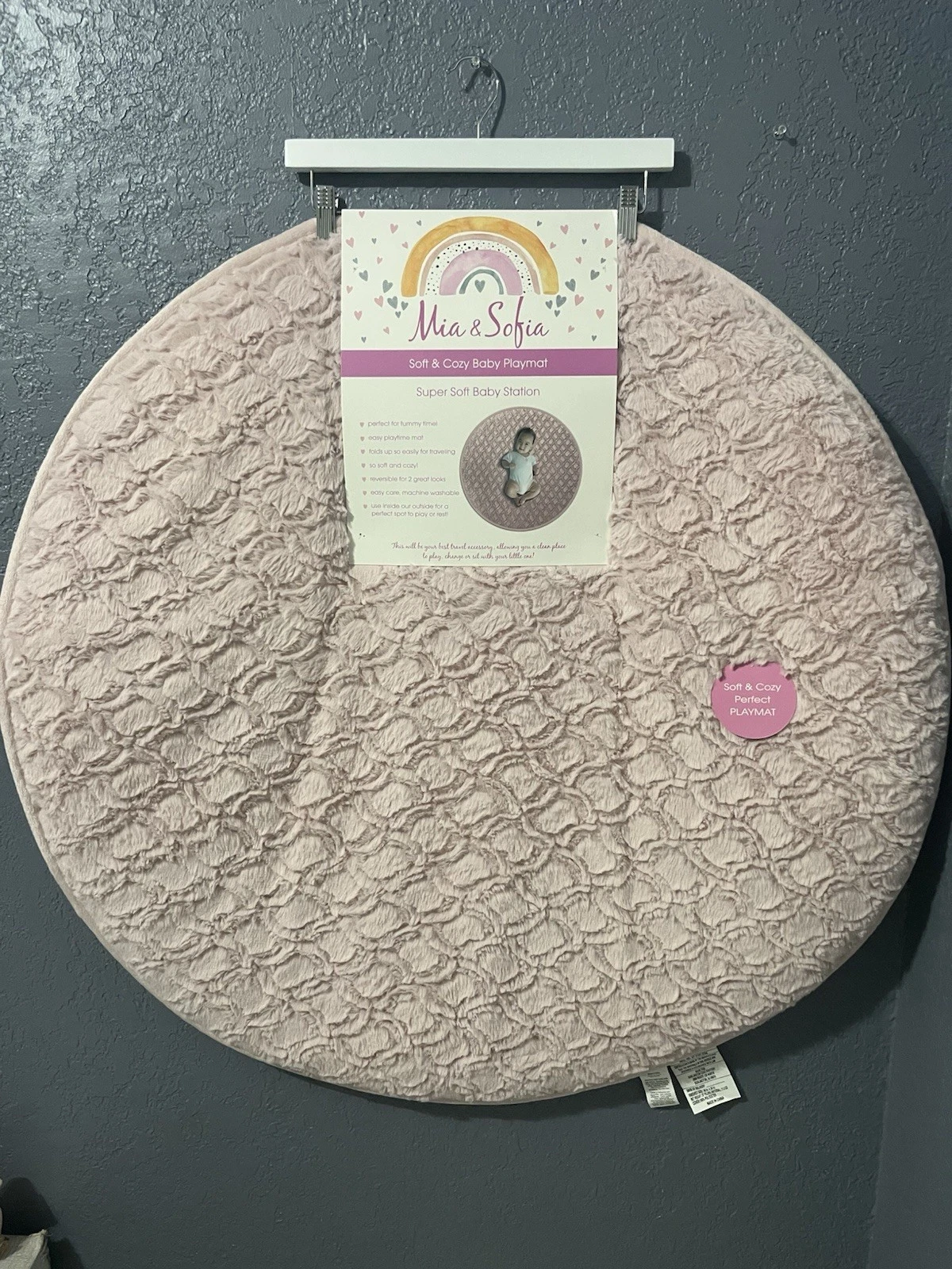 Mia & Sofia Soft And Cozy Baby Playmat 100% Polyester Plush Pink
Opens in a new window or tab