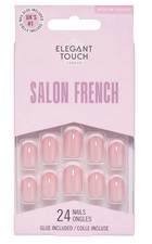 Elegant Touch French 160 Medium Square False Nails