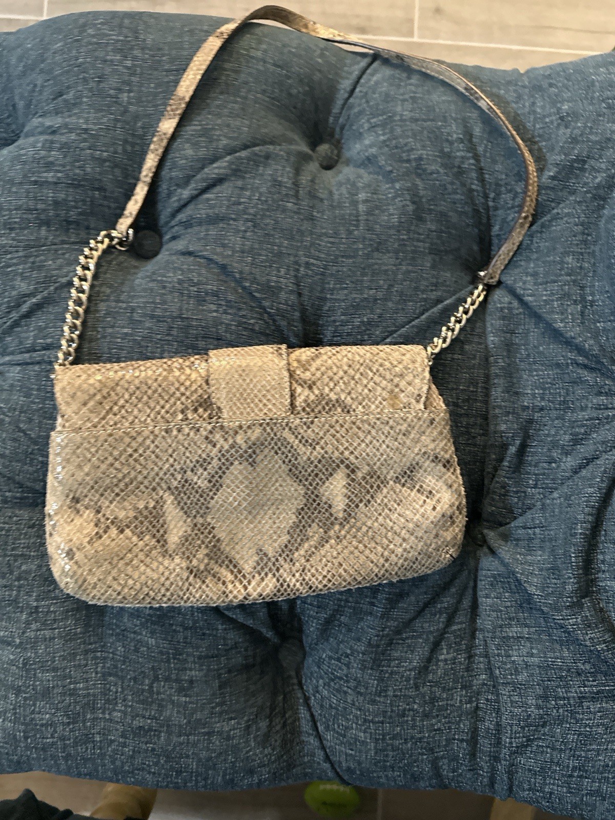 Michael Kors Python Embossed Leather Shoulder Bag… - image 4