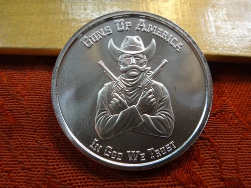 Guns Up America 2nd Amendment One 1 Oz .999 Silver Bullion Round - No Reserve