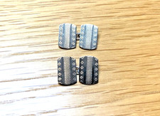 *****Atractivo conjunto de gemelos clásicos ART DECO 9ct oro sobre plata para hombre*****