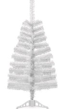3ft White Artificial Christmas Tree,Tabletop Christmas Pine Tree with PVC Stand