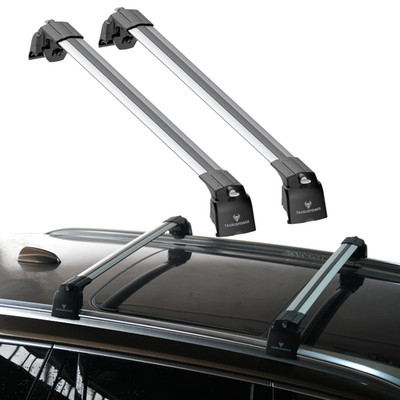For NISSAN QASHQAI J12 2021-ON LOCKING ROOF RACK CROSS BAR GRAY SPECIFIC FIT