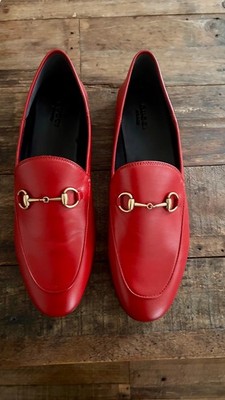 GUCCI Slip-On Loafer in Hibiscus Red. Size 41. New In  Box.  Never Worn.